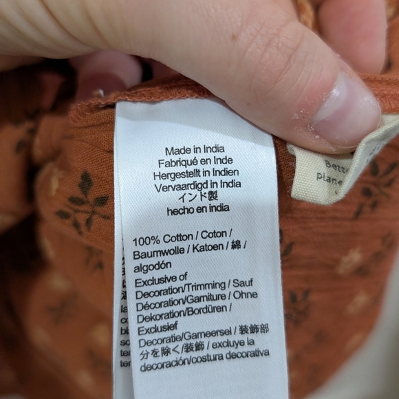 Madewell Smocked Waist Boho Cotton Mini Skirt - Picture 4 of 5